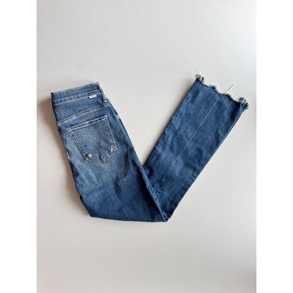 MOTHER The Insider Crop Step Chew Dancing On Coals Bootcut Jeans, Size 27 - Picture 5 of 15